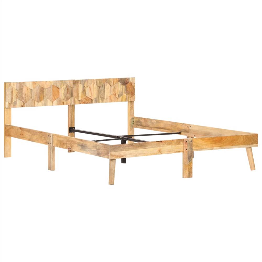 Bed Frame Solid Mango Wood 140x200 cm