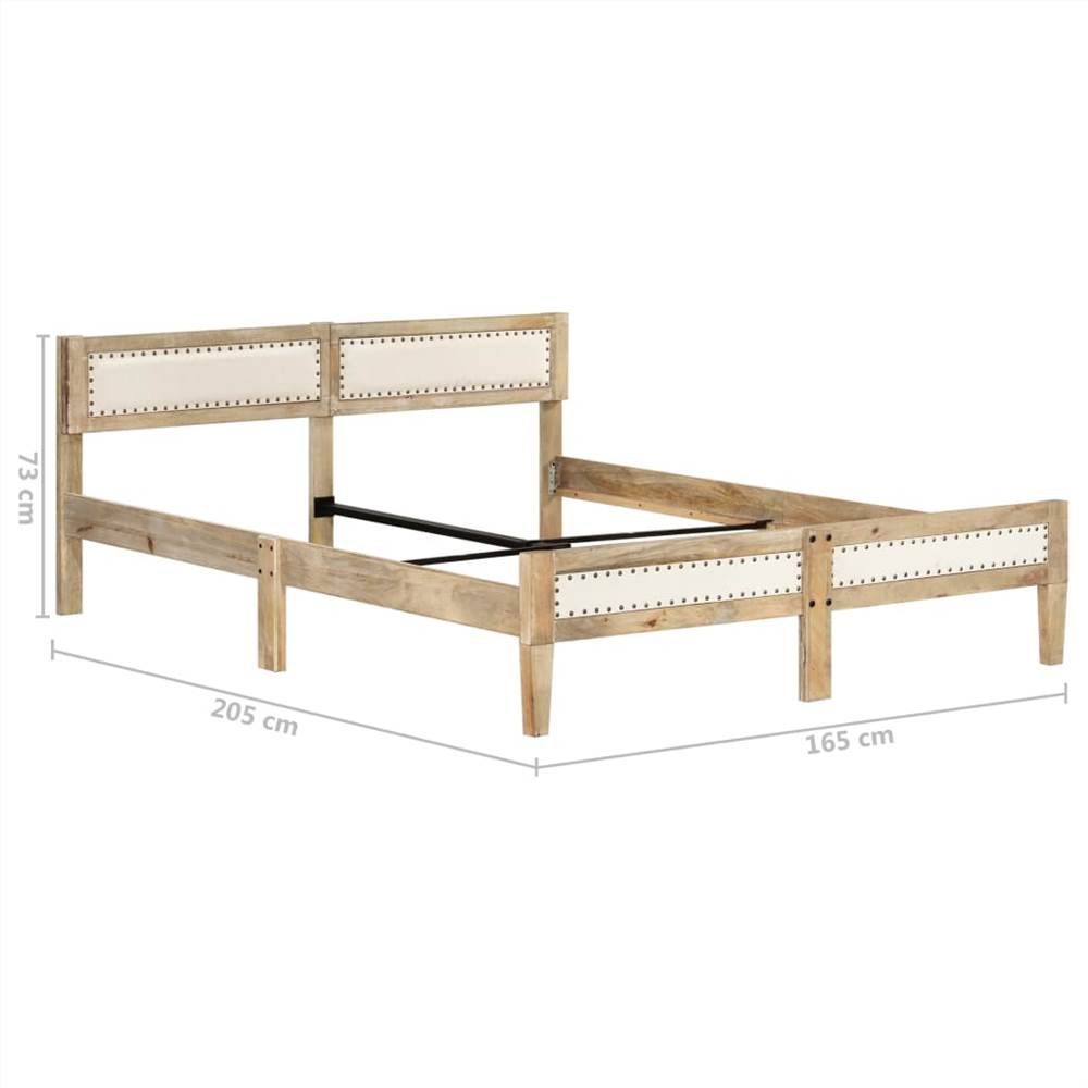 Bed Frame Solid Mango Wood 160 cm