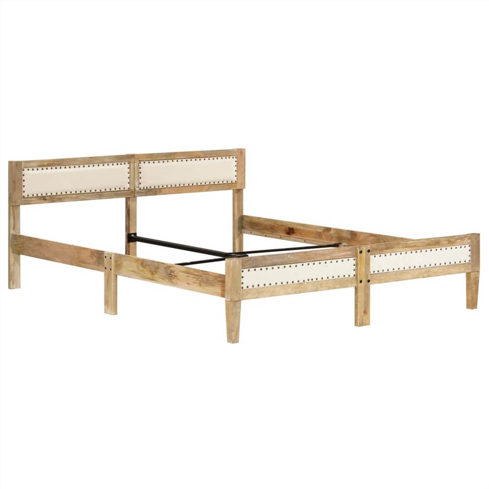 Bed Frame Solid Mango Wood 160 cm