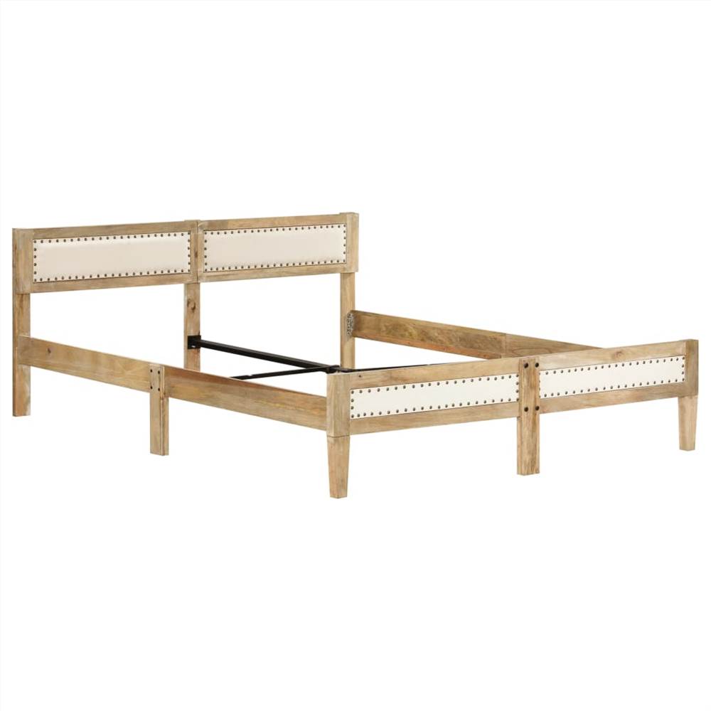 Bed Frame Solid Mango Wood 160 cm