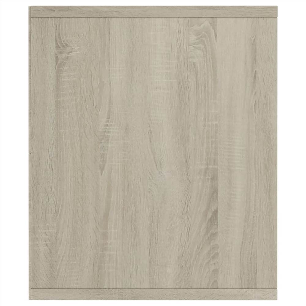Book Cabinet/TV Cabinet White and Sonoma Oak 143x30x36 cm