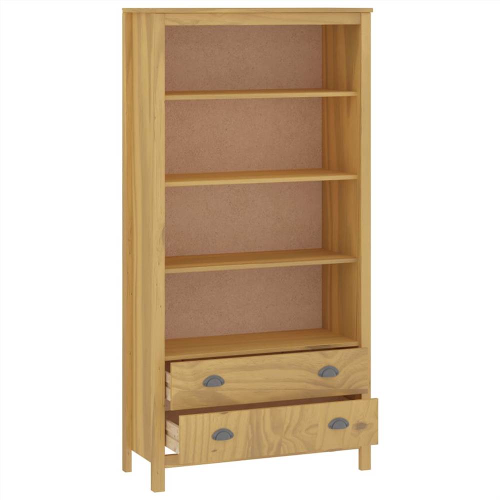 Bookcase Hill Range Honey Brown 85x37x170.5 cm Solid Pine Wood