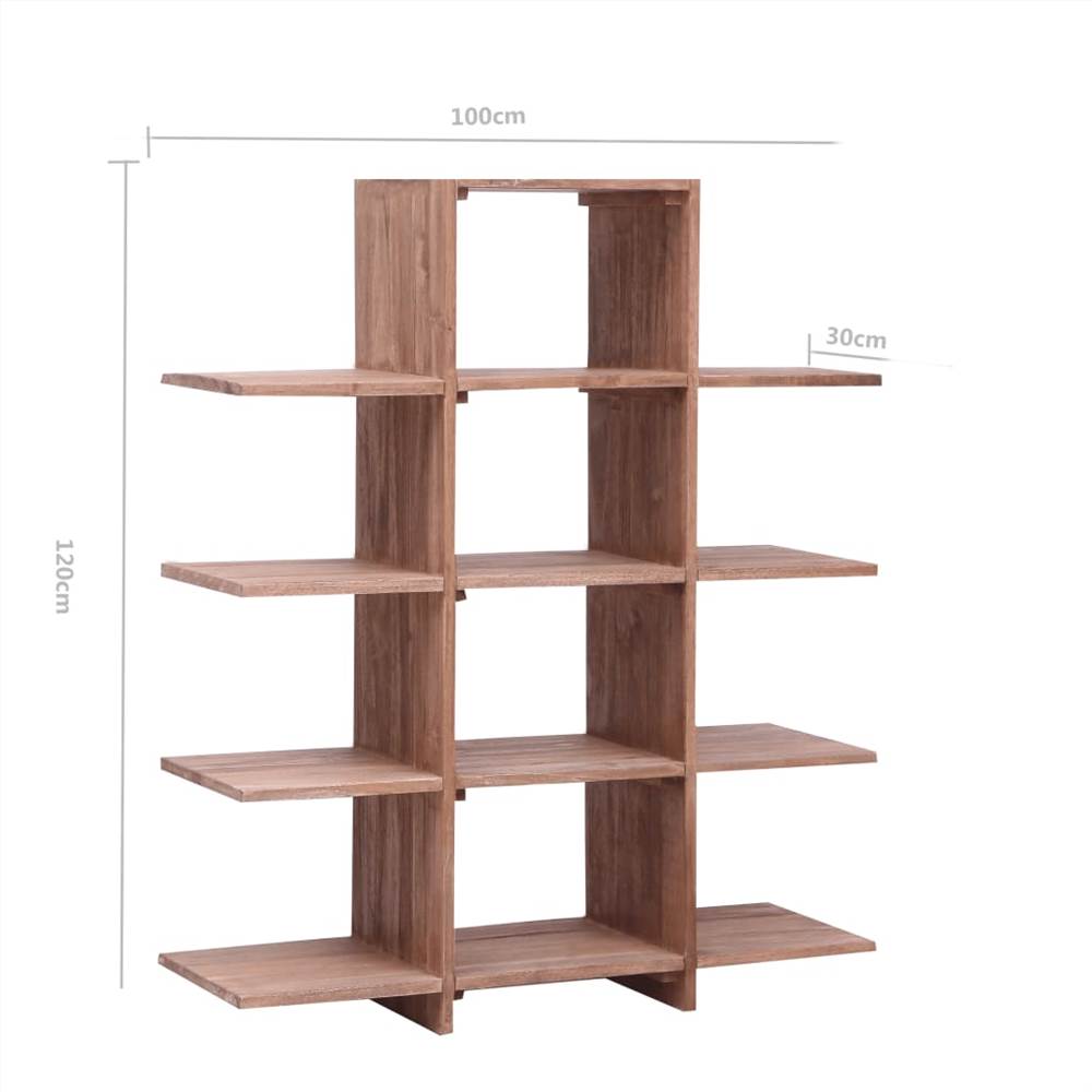 Bookshelf 100x30x120 cm Solid Teak Wood