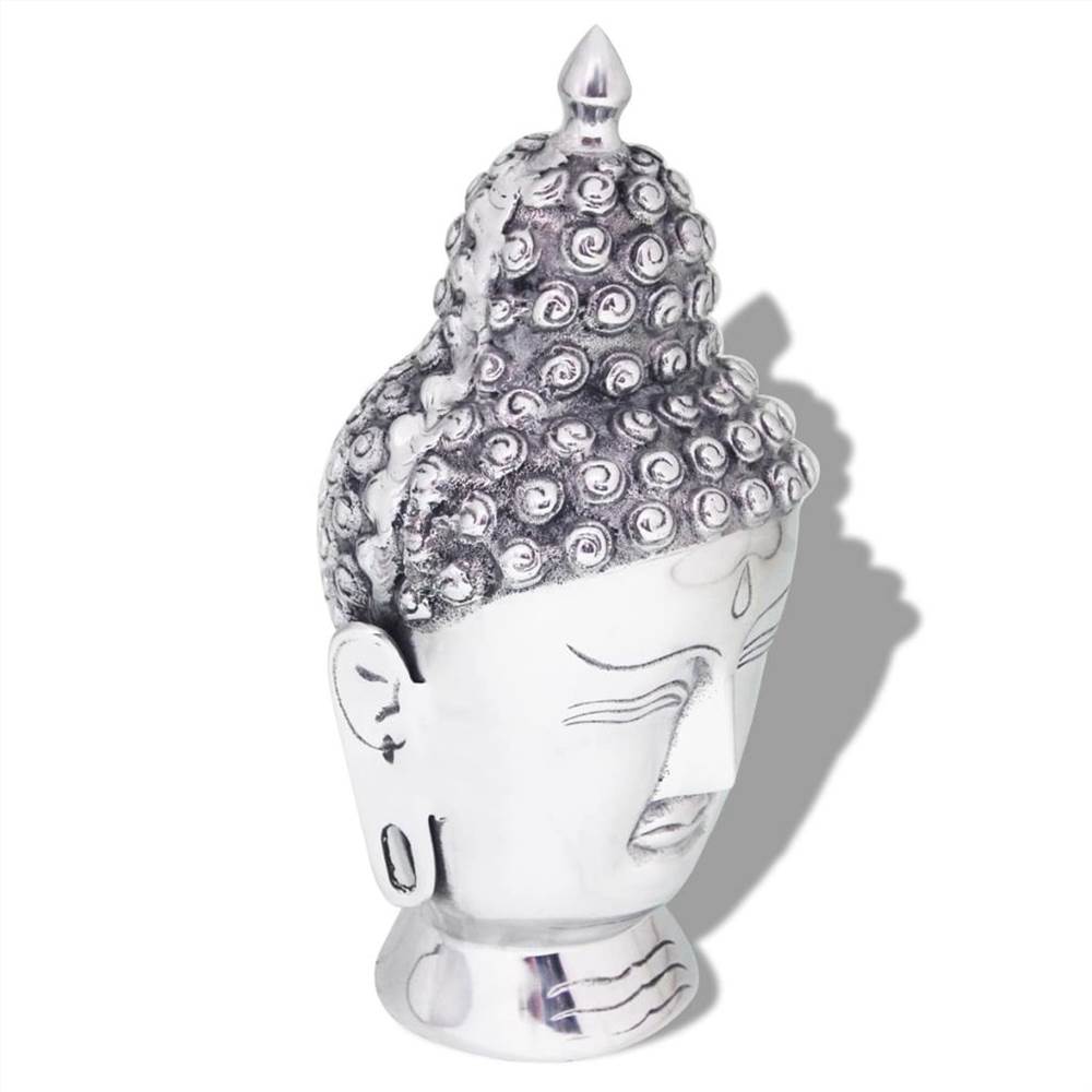 Buddha Head Decoration Aluminium Silver