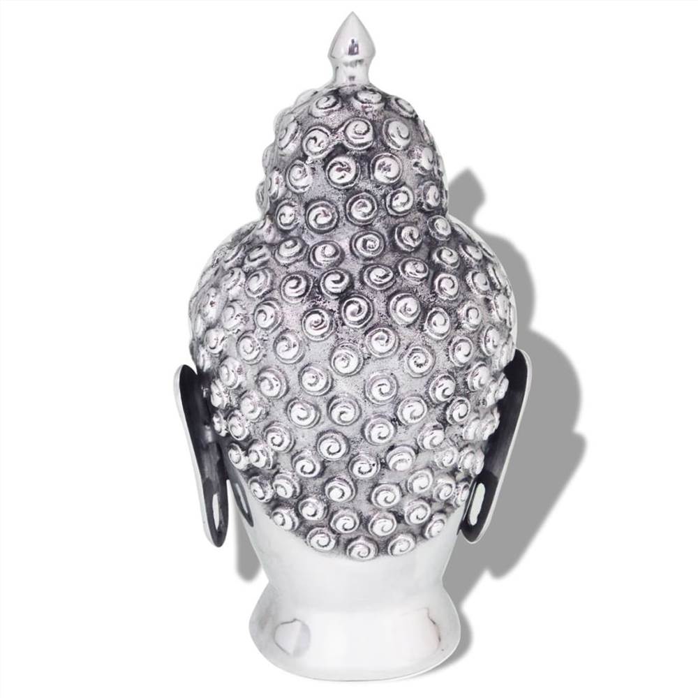 Buddha Head Decoration Aluminium Silver