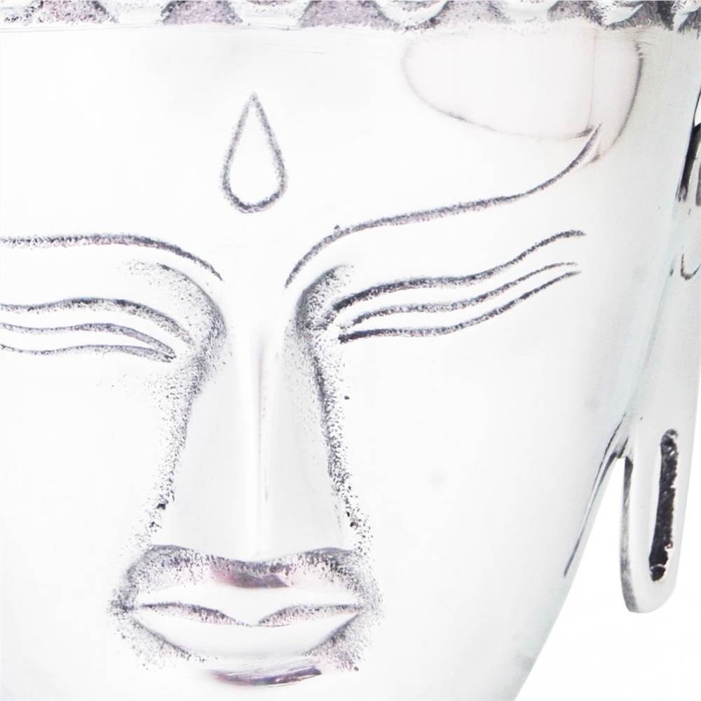 Buddha Head Decoration Aluminium Silver