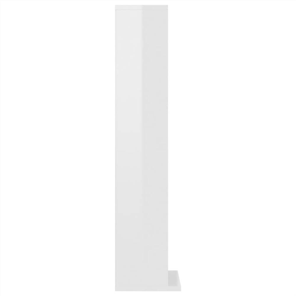 CD Cabinet High Gloss White 21x20x88 cm Chipboard