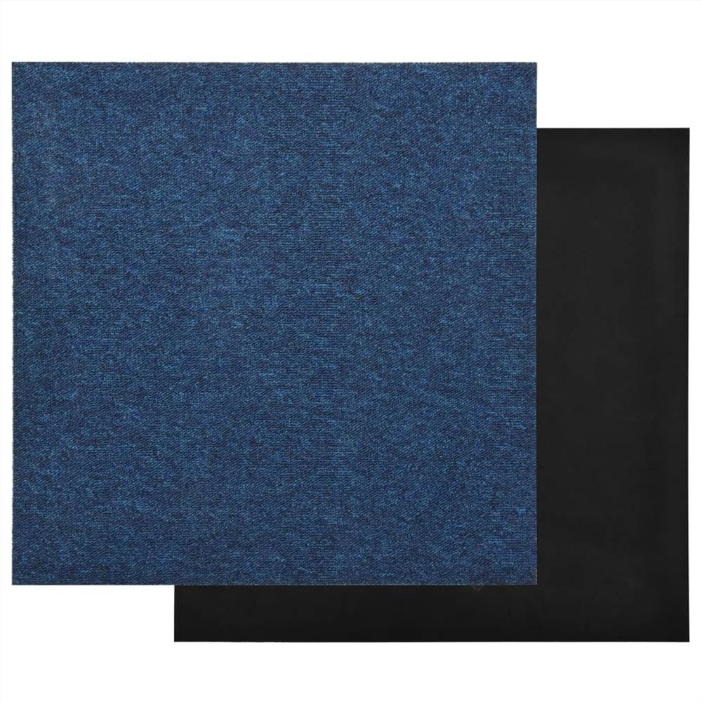 Carpet Floor Tiles 20 pcs 5 m² 50x50 cm Dark Blue