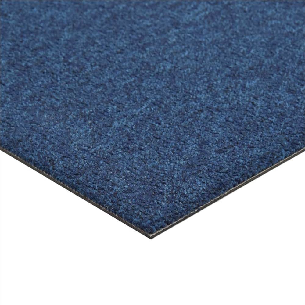 Carpet Floor Tiles 20 pcs 5 m² 50x50 cm Dark Blue