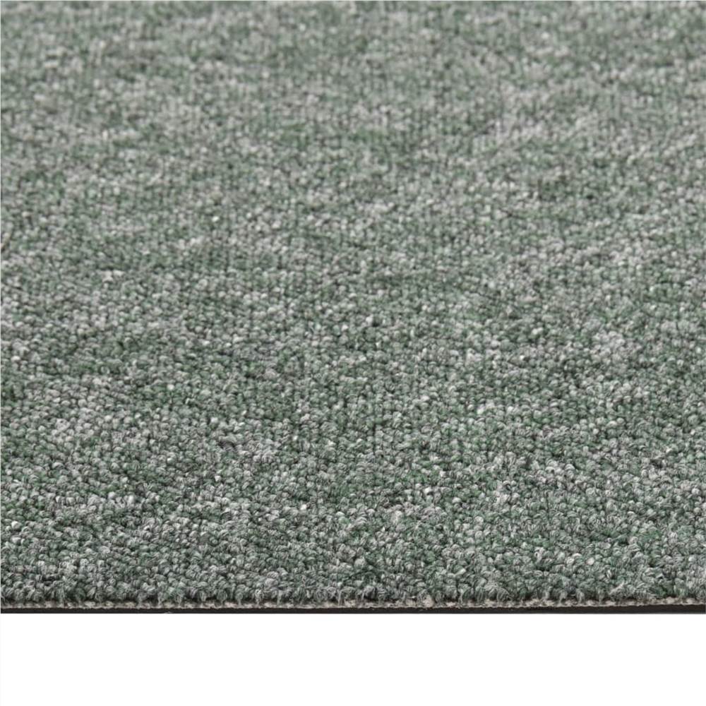 Carpet Floor Tiles 20 pcs 5 m² 50x50 cm Green
