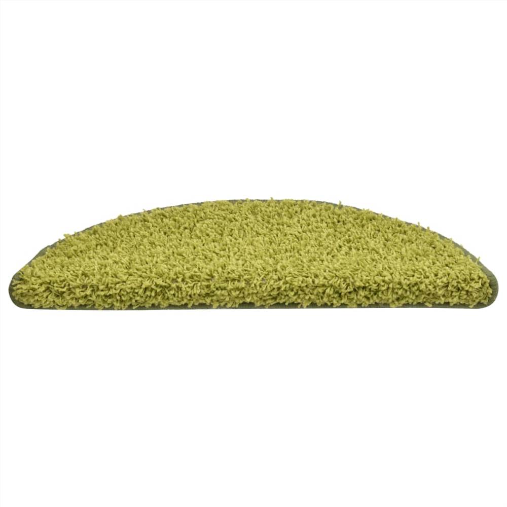 Carpet Stair Treads 15 pcs Green 56x17x3 cm
