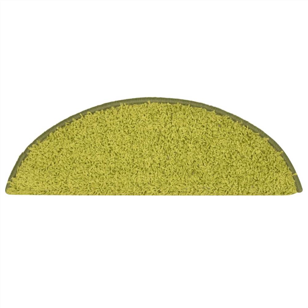 Carpet Stair Treads 15 pcs Green 56x17x3 cm