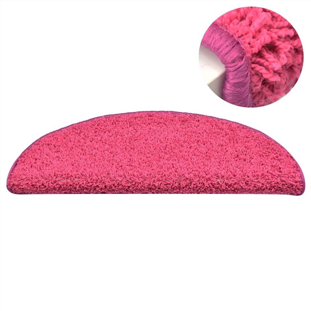 Carpet Stair Treads 15 pcs Pink 65x21x4 cm