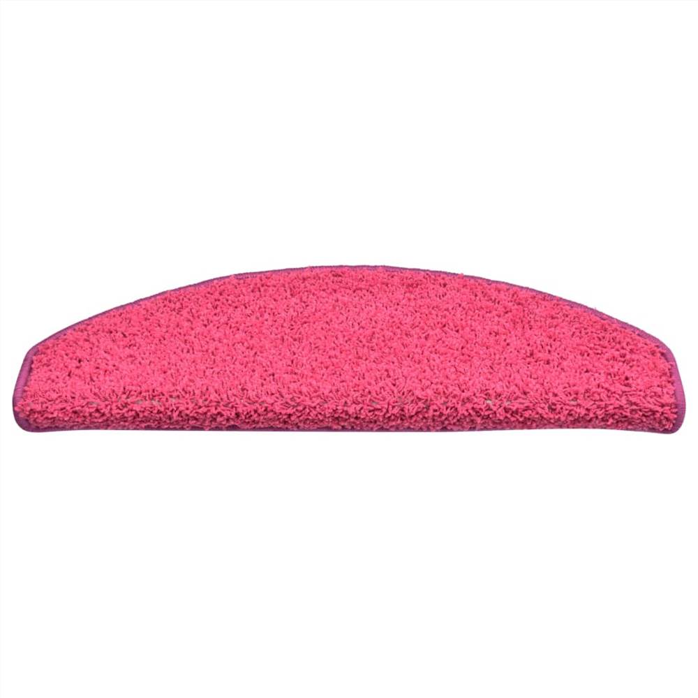 Carpet Stair Treads 15 pcs Pink 65x21x4 cm