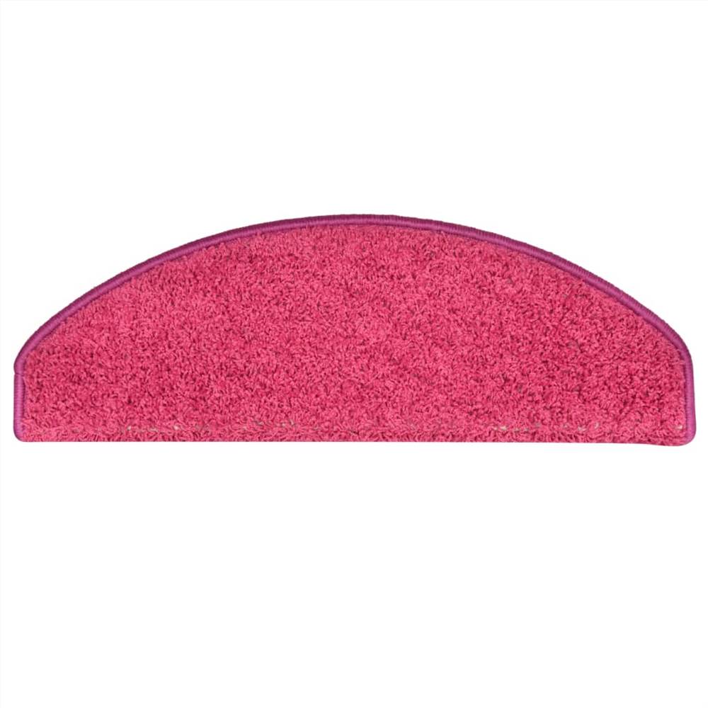 Carpet Stair Treads 15 pcs Pink 65x21x4 cm