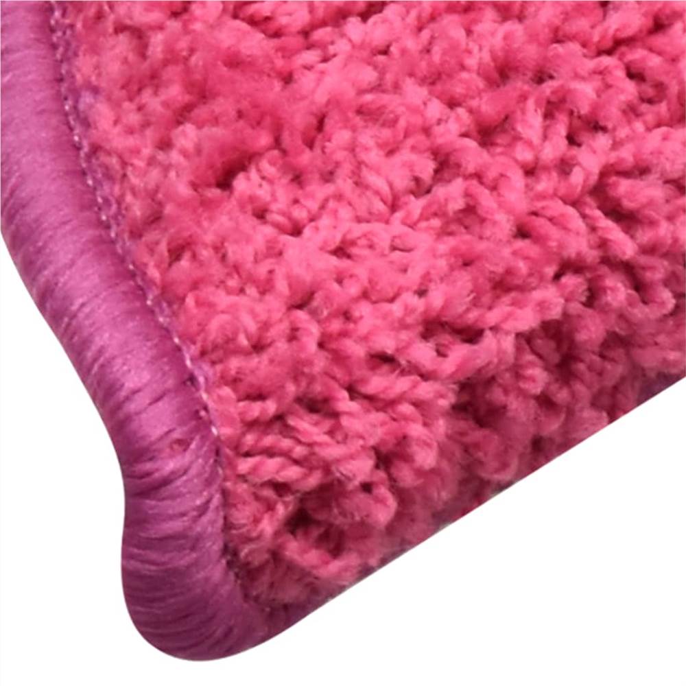 Carpet Stair Treads 15 pcs Pink 65x21x4 cm