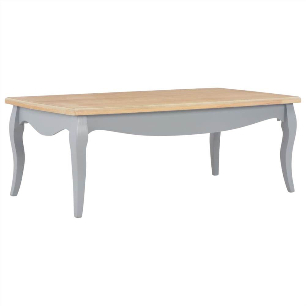 Coffee Table Grey and Brown 110x60x40 cm Solid Pine Wood