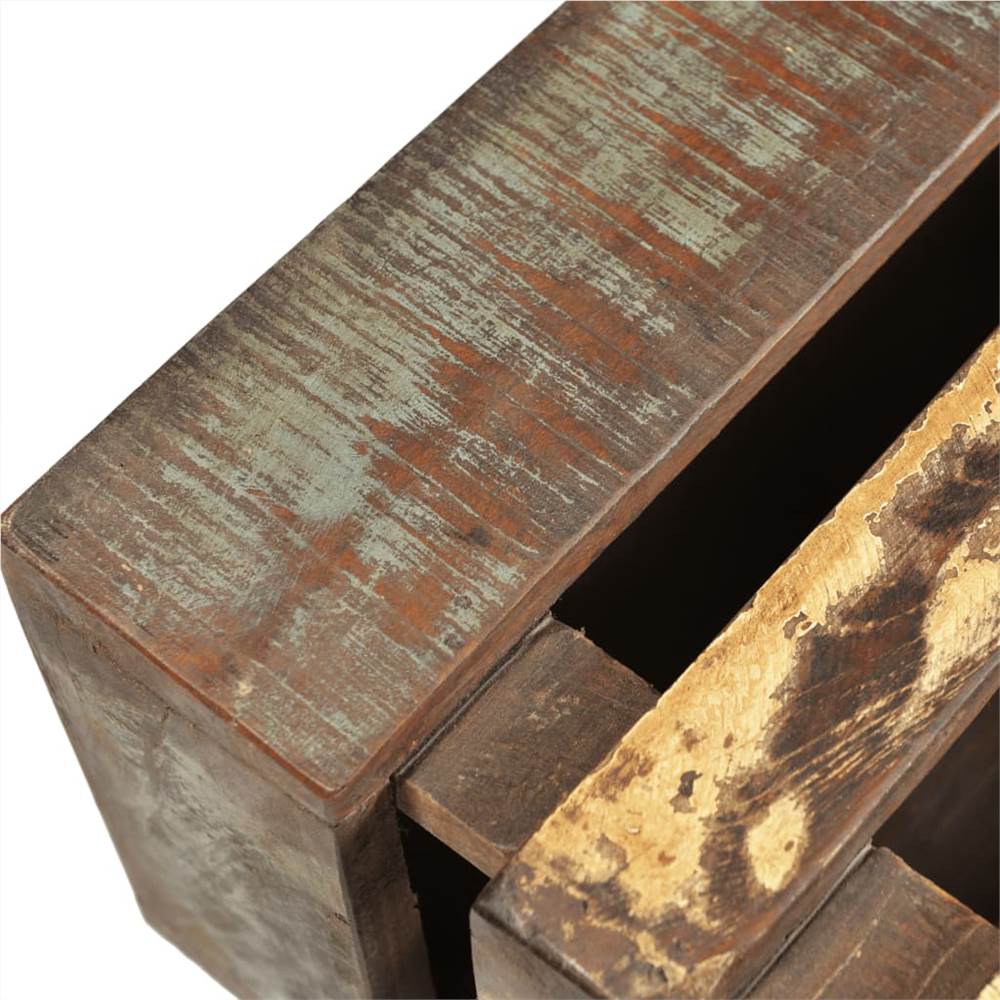 Coffee Table with 4 Wheels Reclaimed Wood
