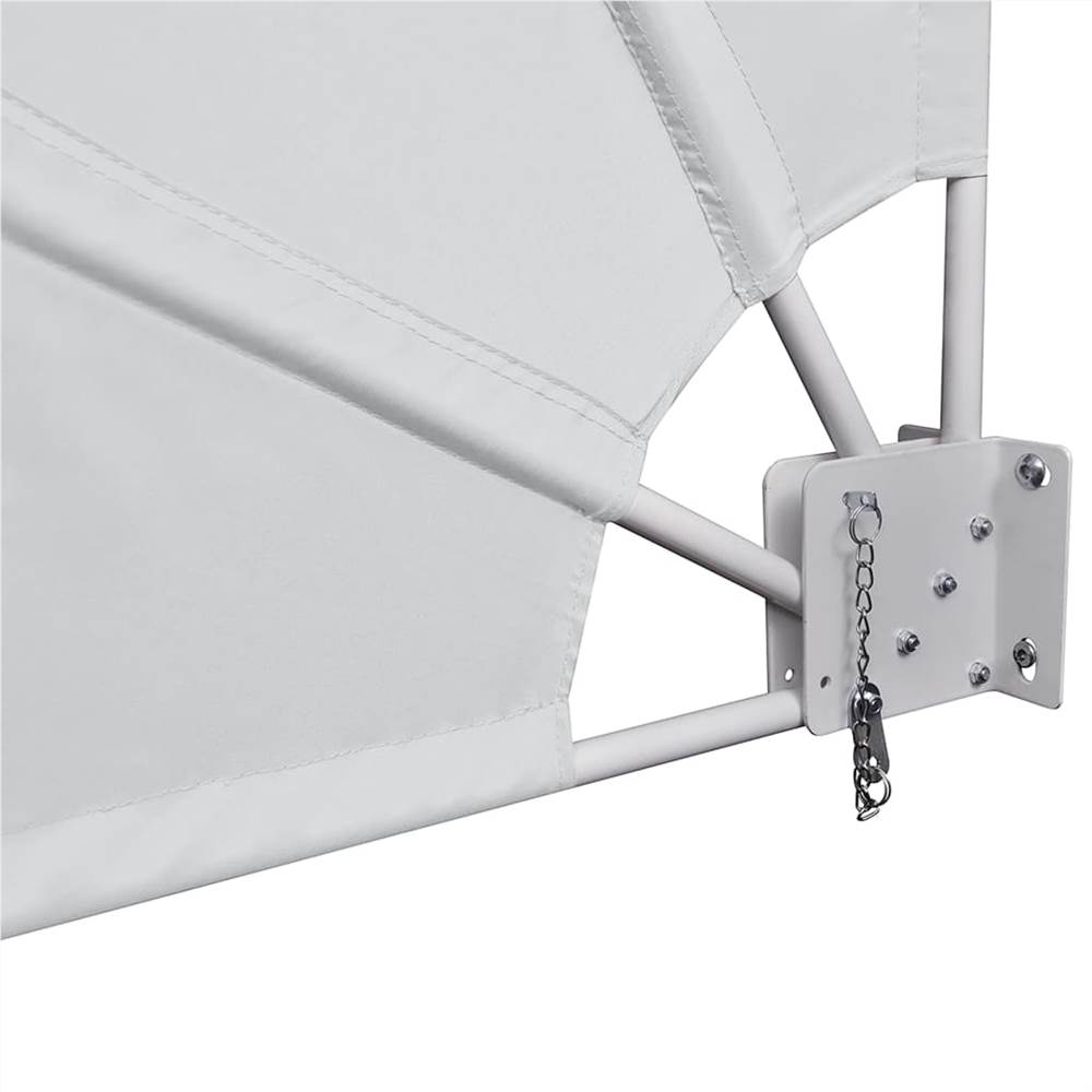Collapsible Balcony Side Awning Cream 160x240 cm