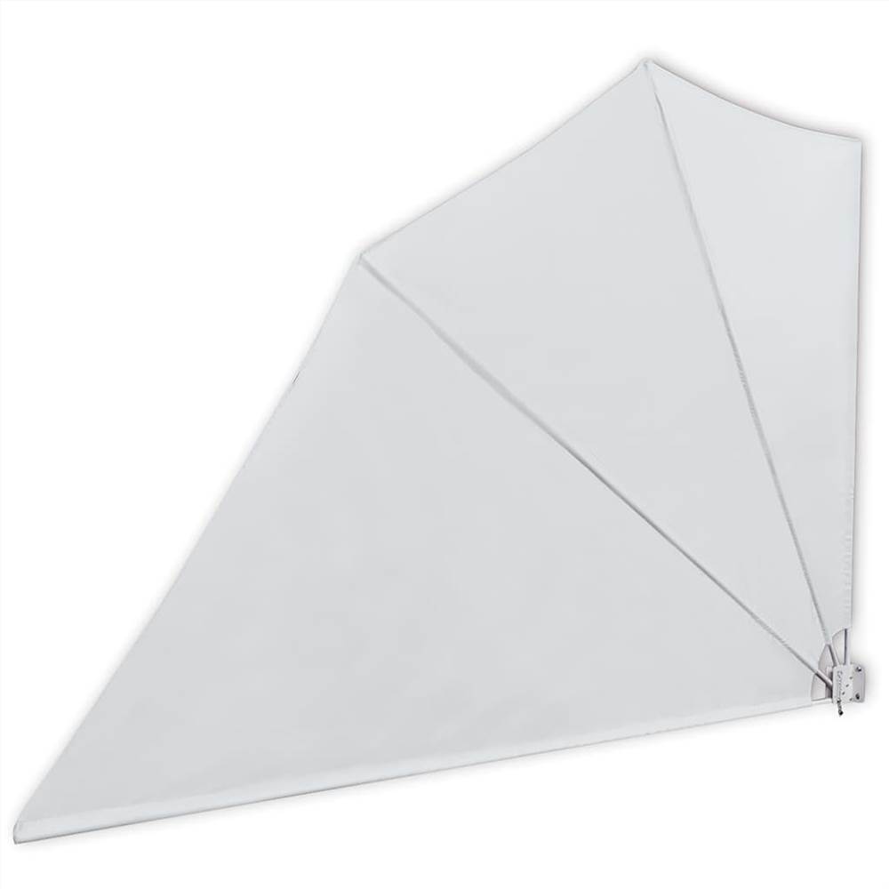 Collapsible Balcony Side Awning Cream 160x240 cm