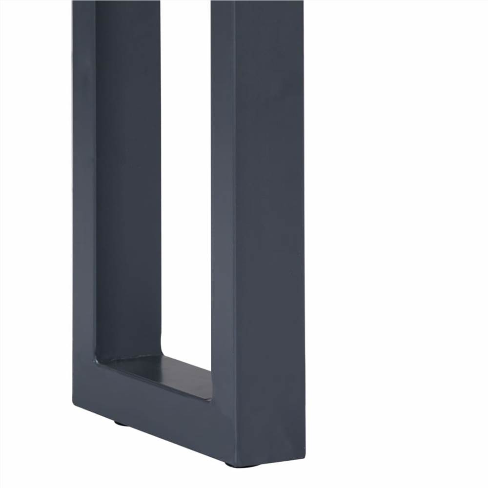 Console Table Grey 115x35x76 cm Solid Aacia Wood and Iron