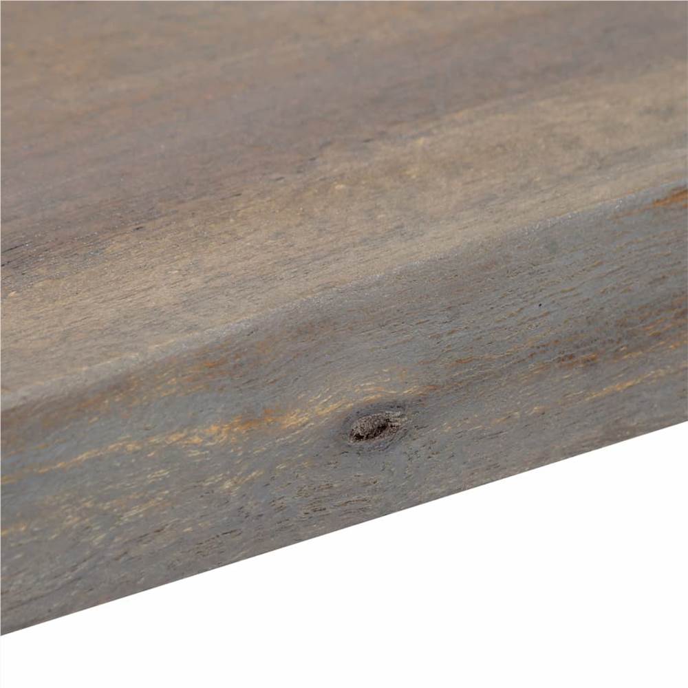 Console Table Grey 115x35x76 cm Solid Aacia Wood and Iron