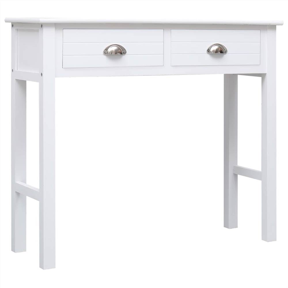 Console Table White 90x30x77 cm Wood