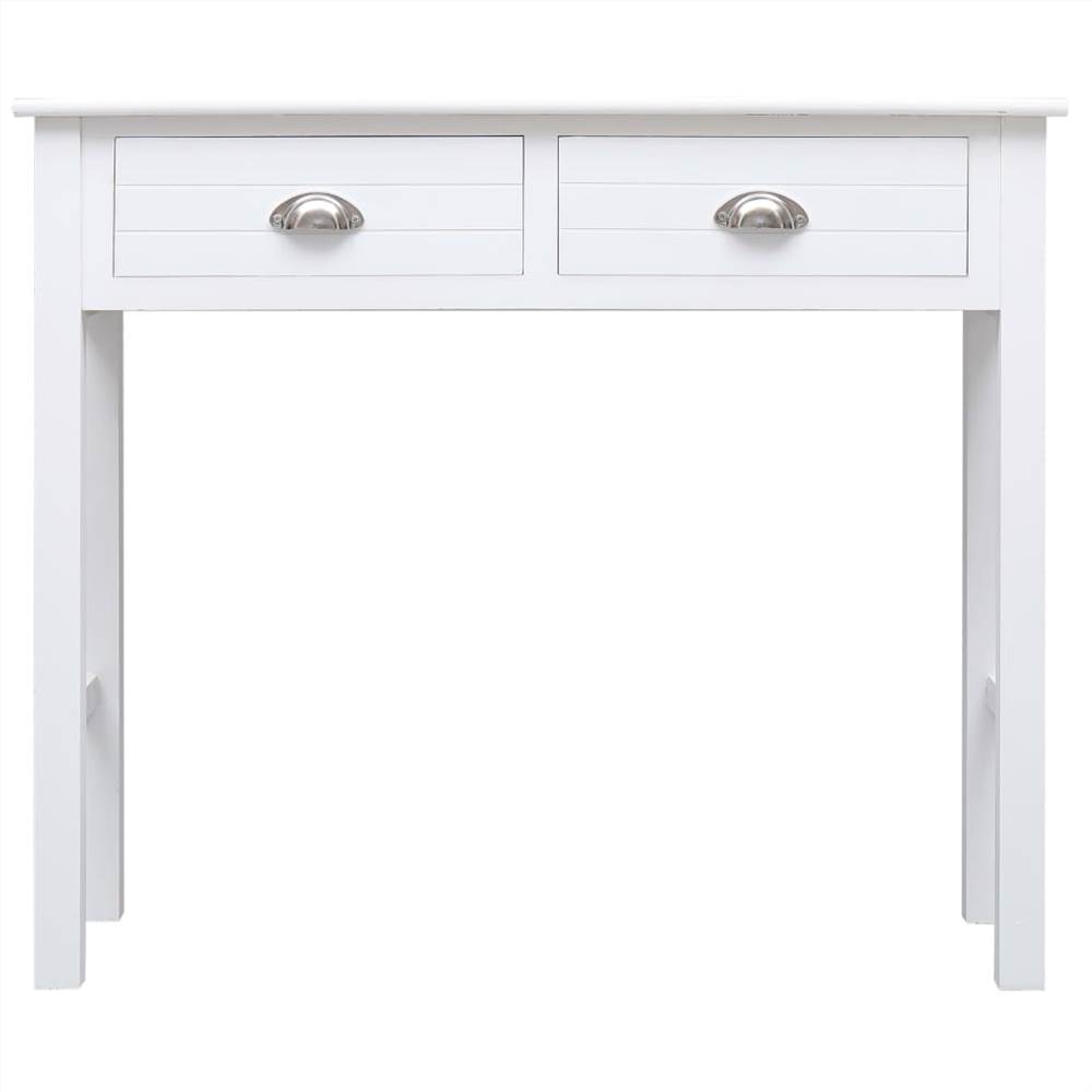 Console Table White 90x30x77 cm Wood