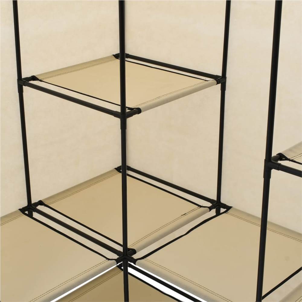 Corner Wardrobe Cream 130x87x169 cm