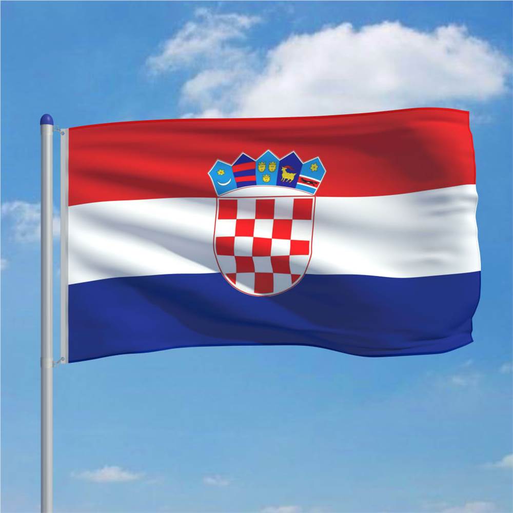 Croatia Flag and Pole Aluminium 6 m