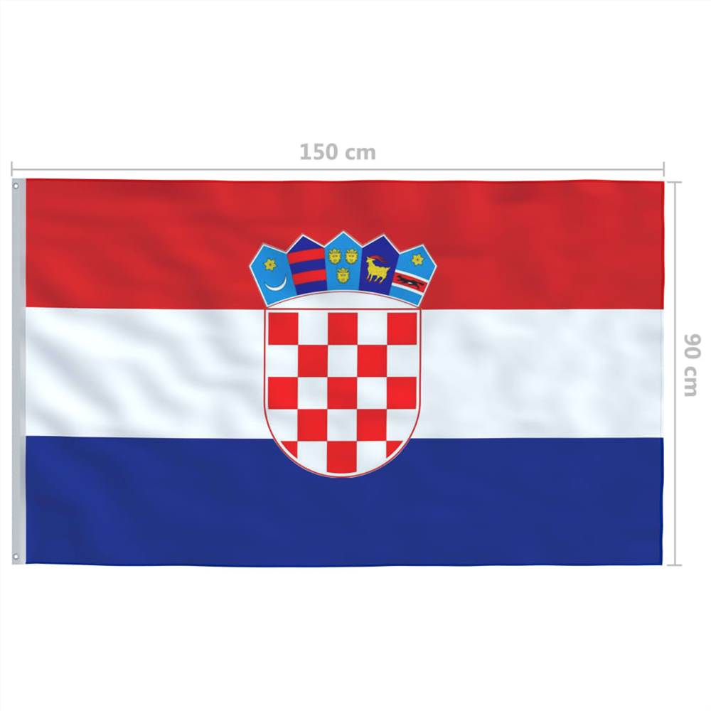 Croatia Flag and Pole Aluminium 6 m