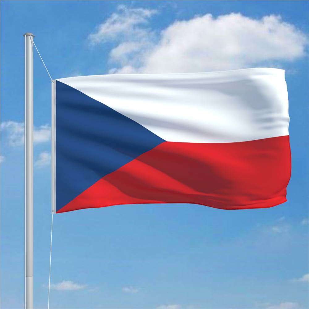 Czech Flag and Pole Aluminium 6,2 m