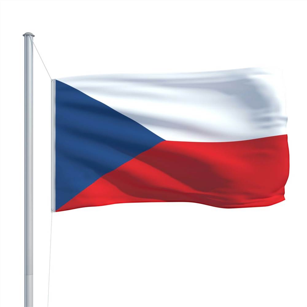Czech Flag and Pole Aluminium 6,2 m