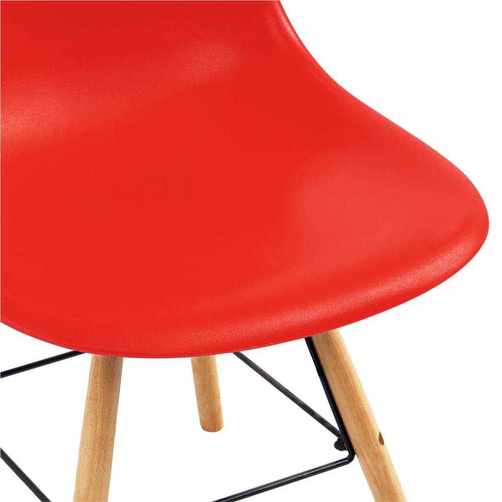 Dining Chairs 2 pcs Red Plastic