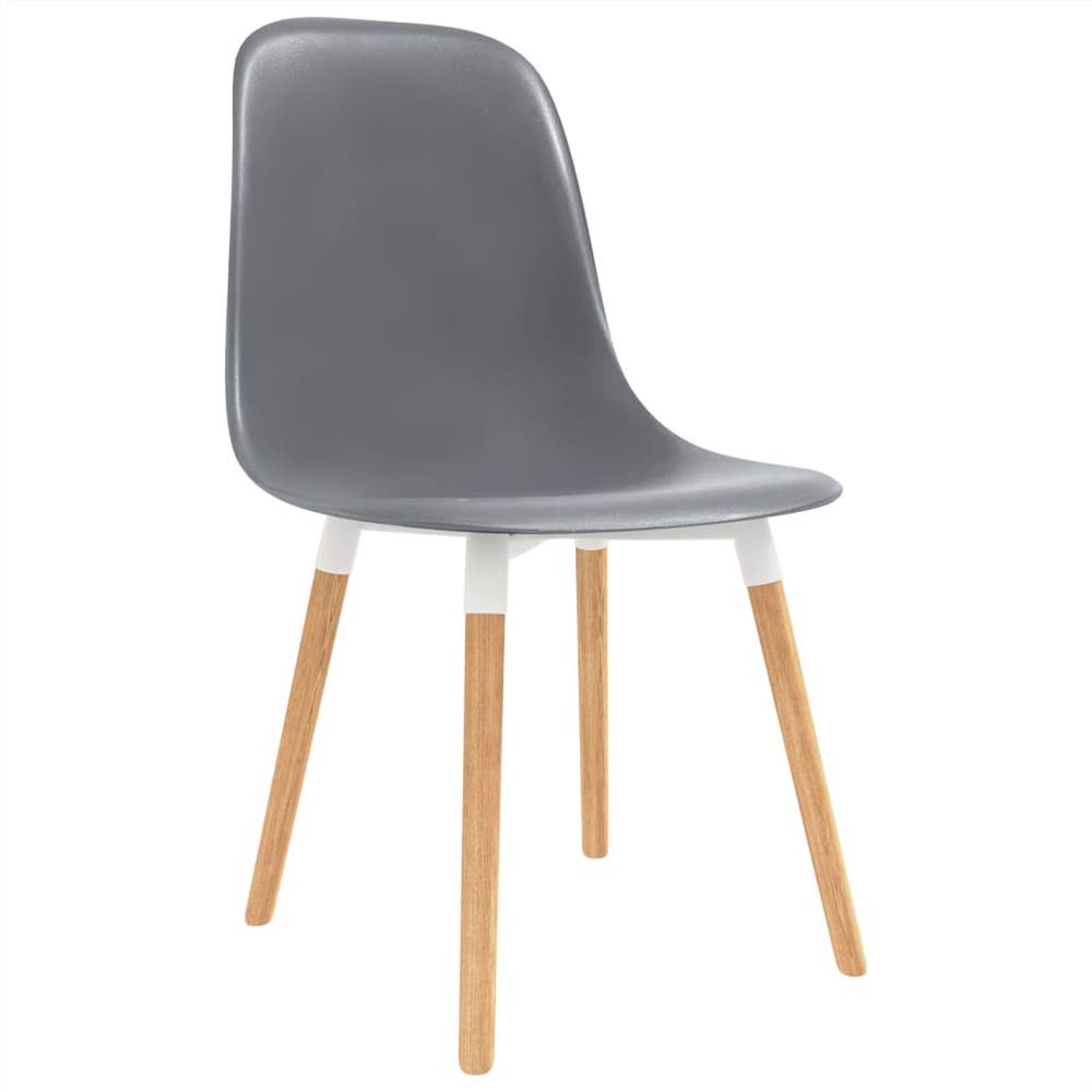 Dining Chairs 6 pcs Grey Plastic