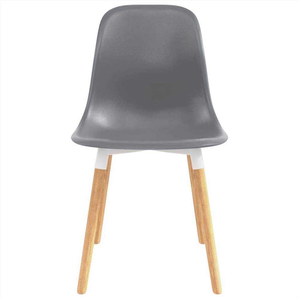 Dining Chairs 6 pcs Grey Plastic