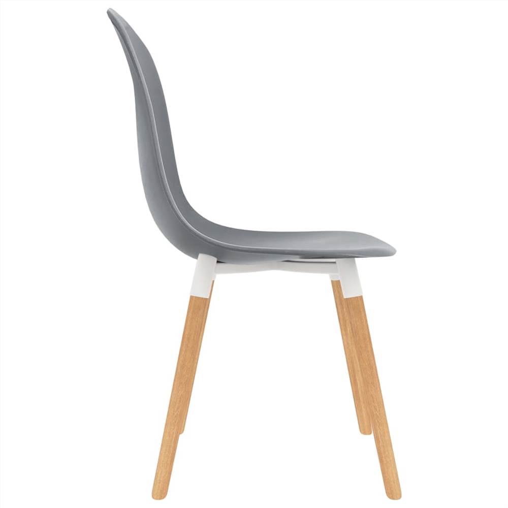 Dining Chairs 6 pcs Grey Plastic