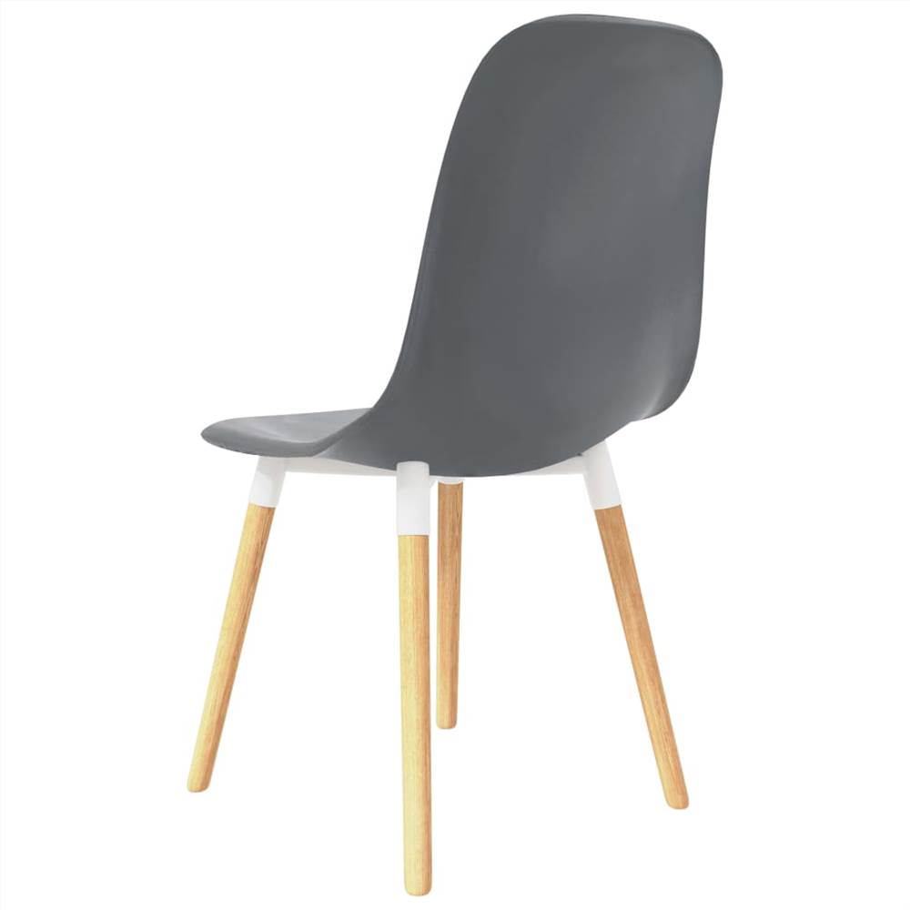 Dining Chairs 6 pcs Grey Plastic