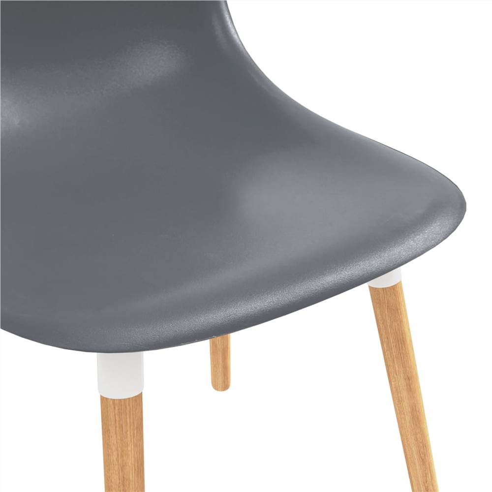 Dining Chairs 6 pcs Grey Plastic