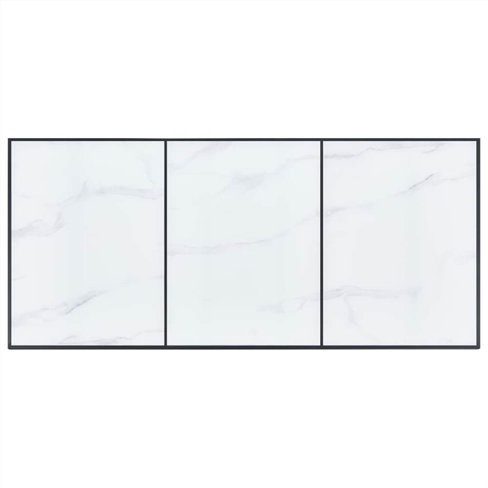 Dining Table White 200x100x75 cm Tempered Glass