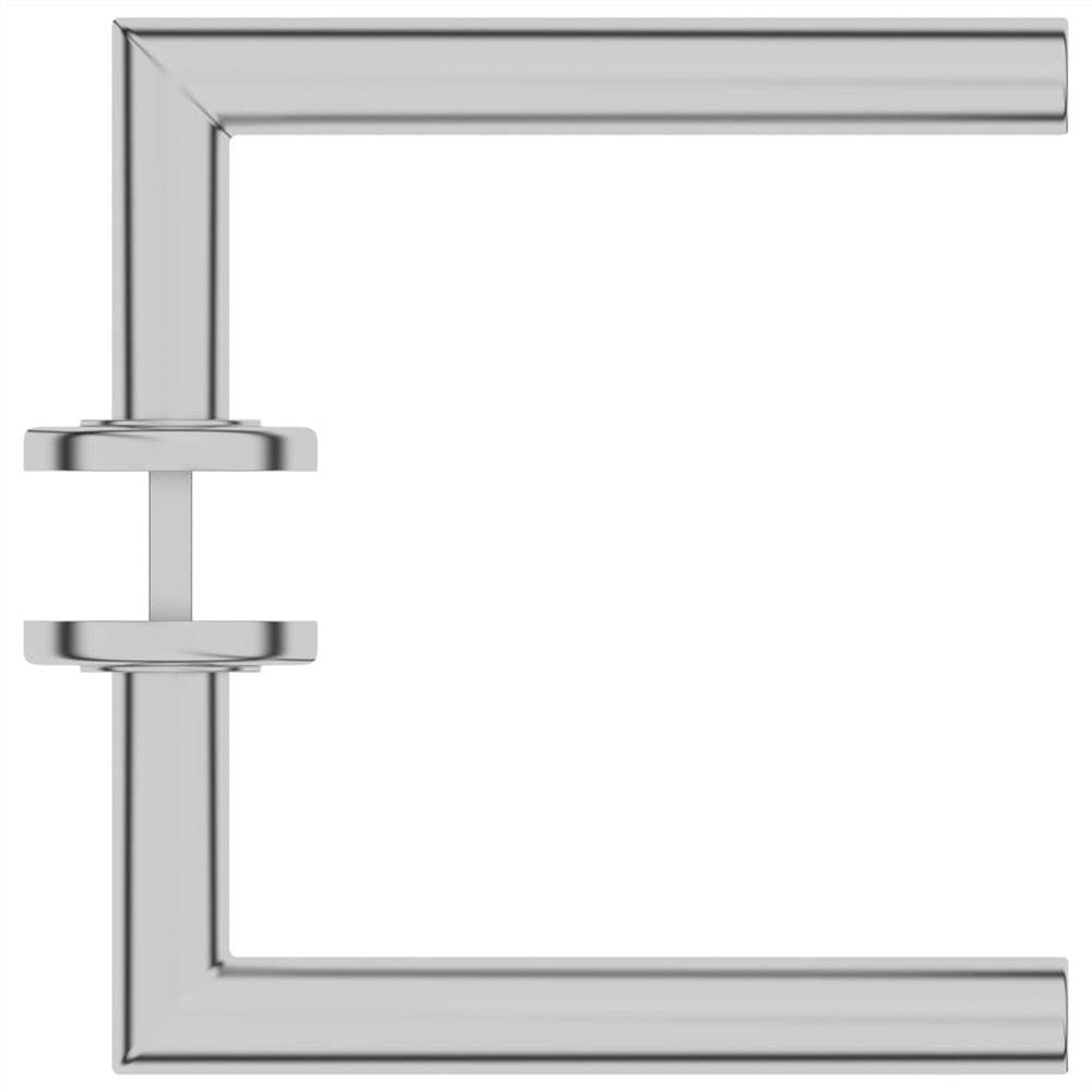 Door Handle Set with WC Lock Stainless Steel