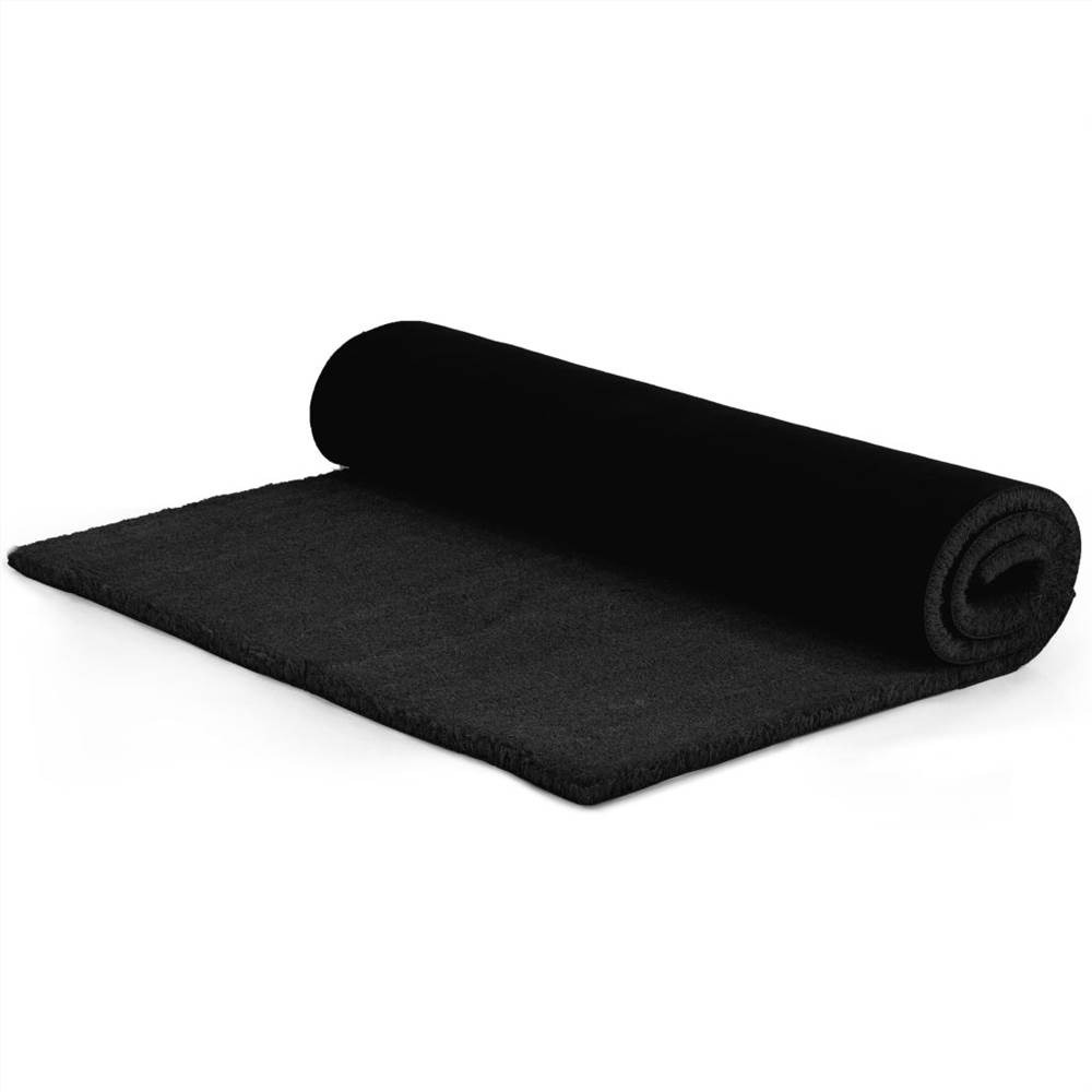 Doormat Coir 24 mm 100x100 cm Black