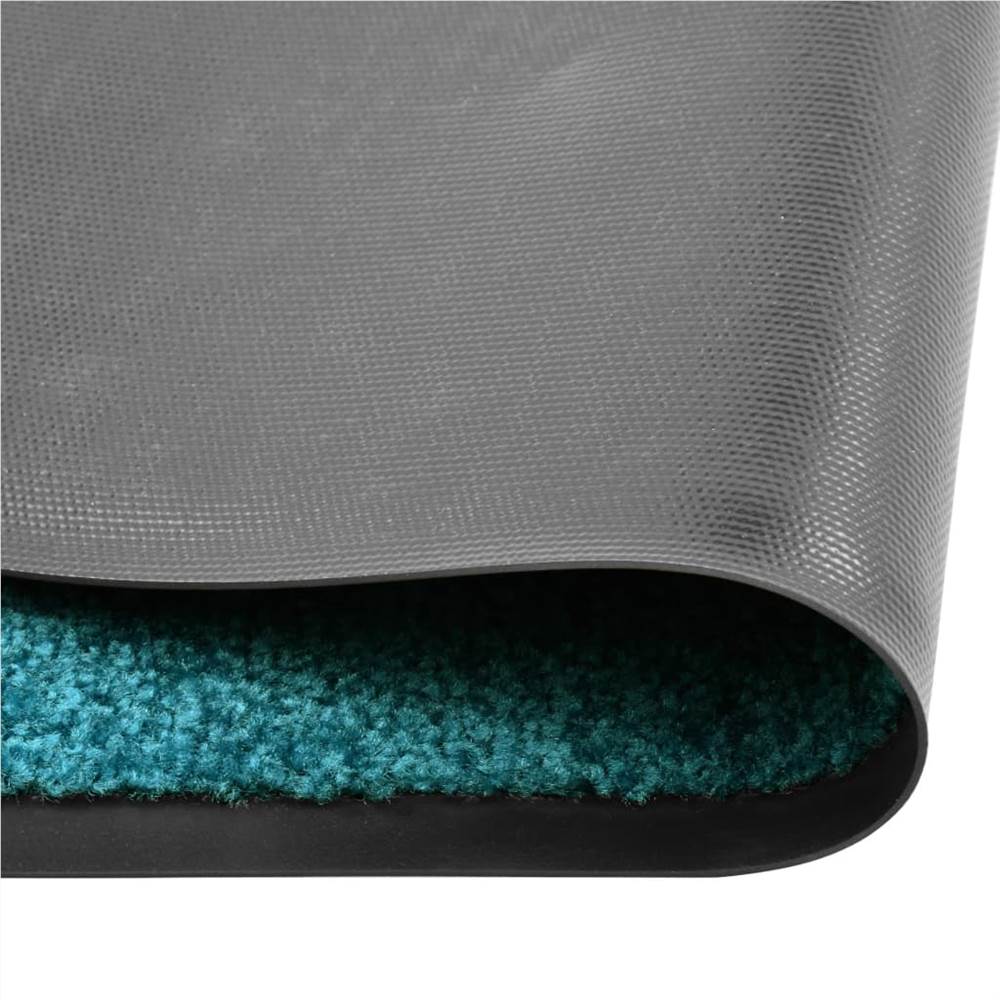 Doormat Washable Cyan 60x90 cm
