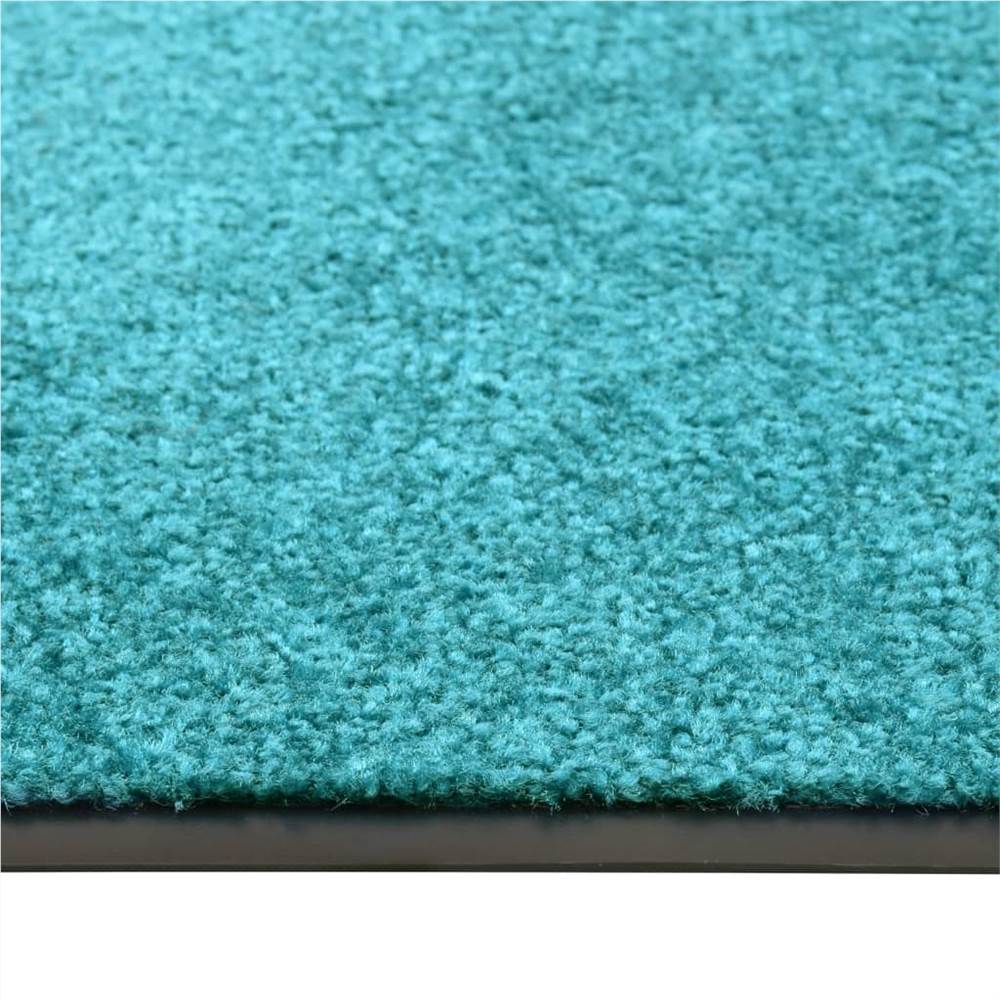 Doormat Washable Cyan 60x90 cm