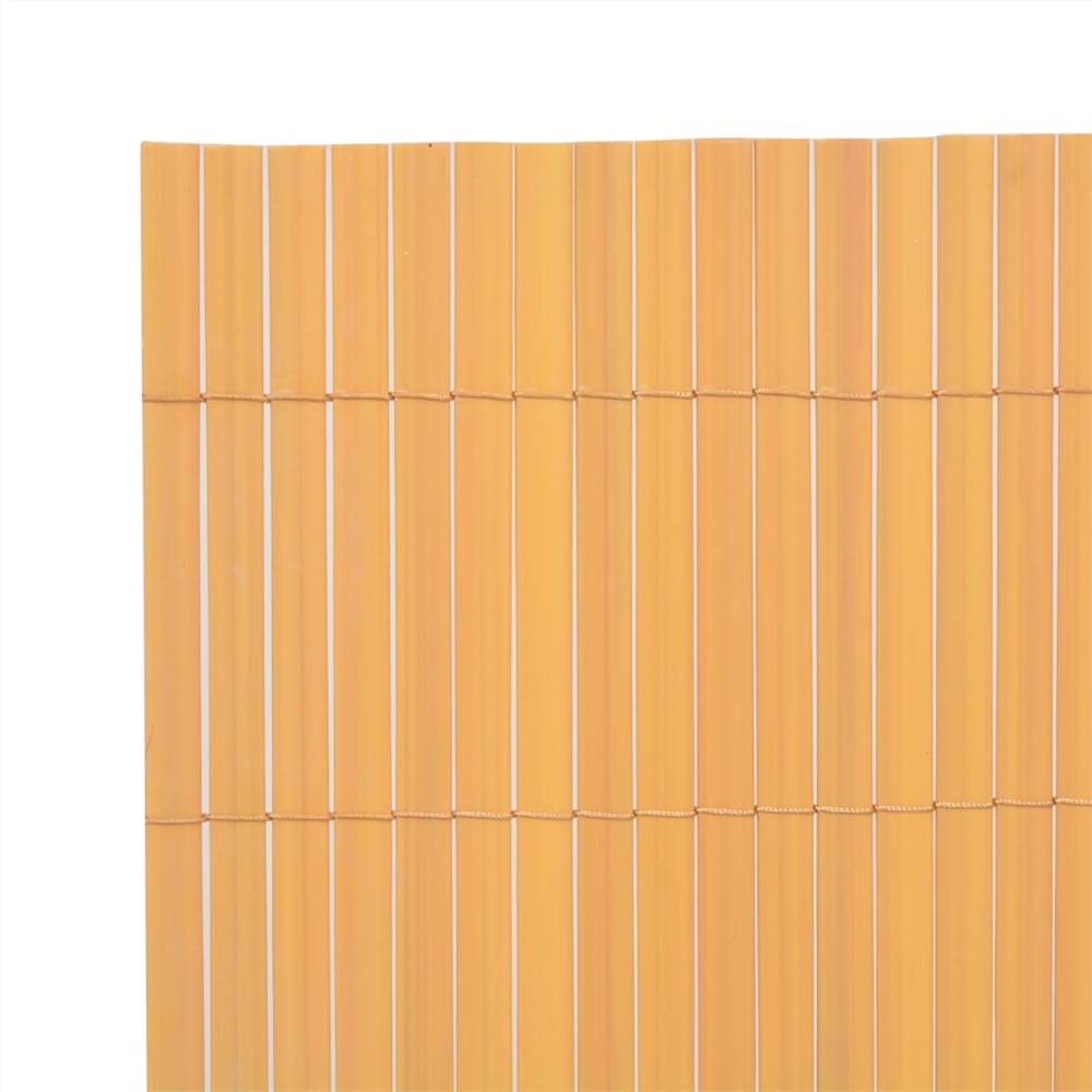 Double-Sided Garden Fence PVC 195x300 cm Yellow