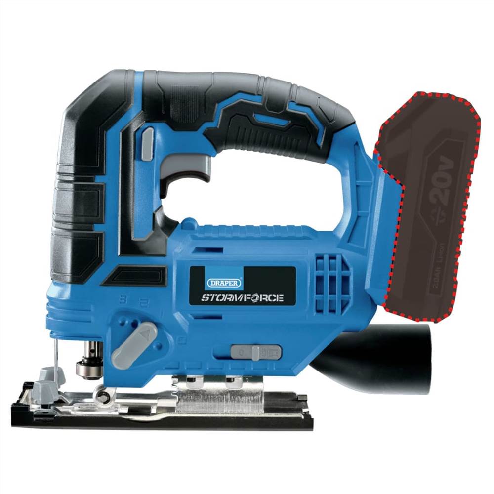 Draper Tools Jigsaw "Storm Force" Bare 20V Black