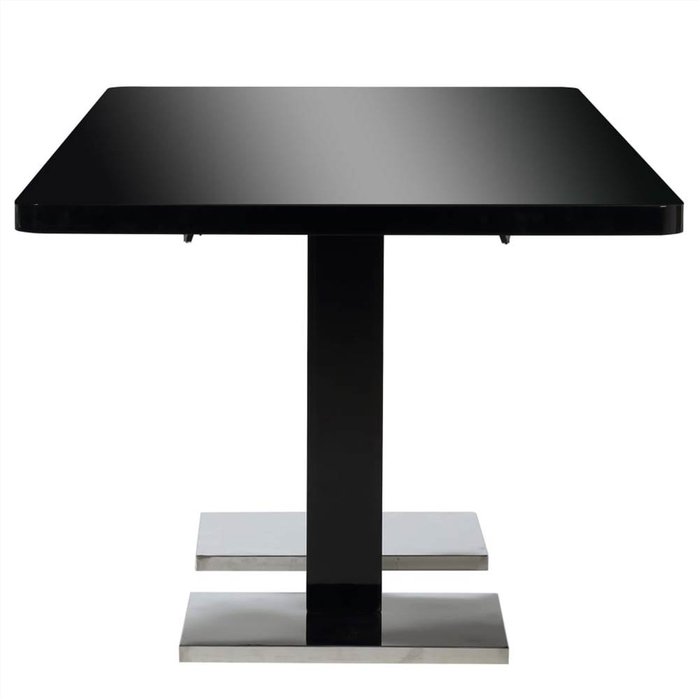 Extendable Dining Table High Gloss Black 180x90x76 cm MDF