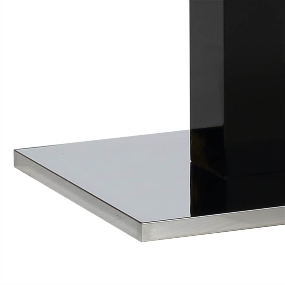 Extendable Dining Table High Gloss Black 180x90x76 cm MDF
