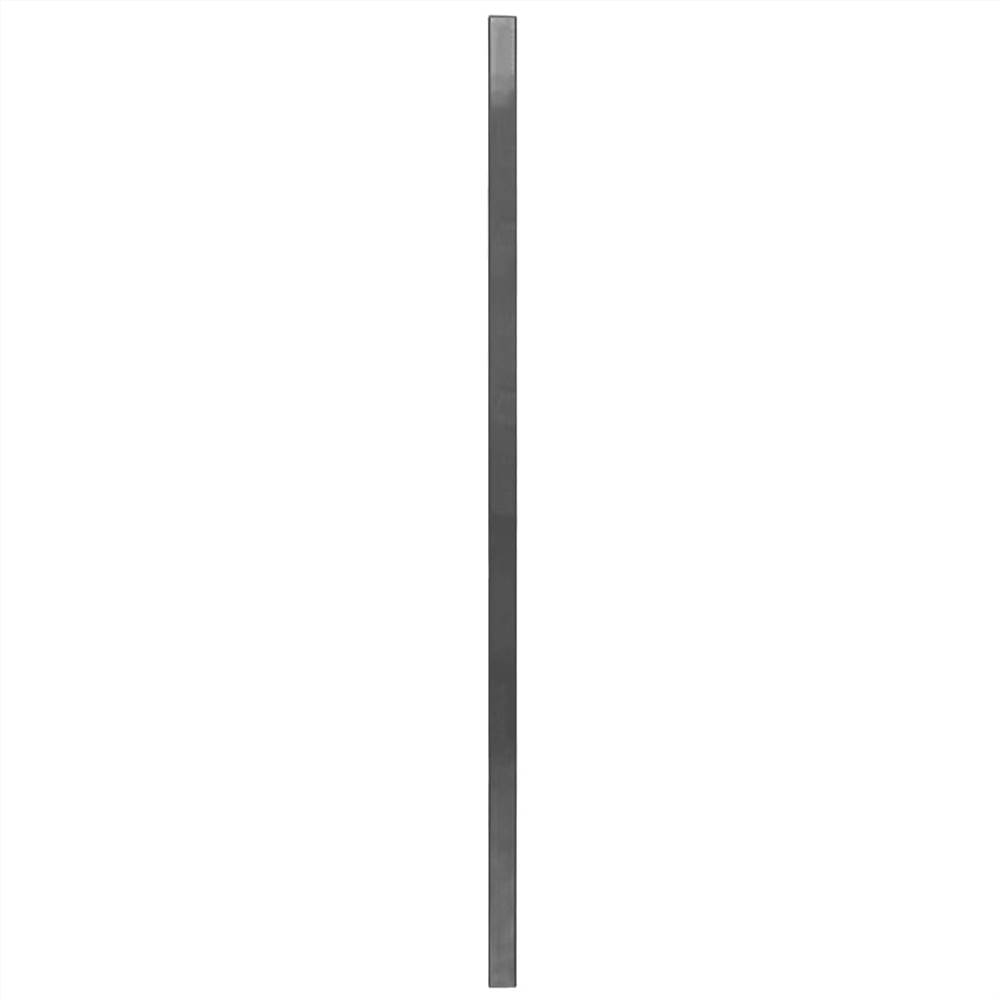 Fence Panel with Posts Powder-coated Iron 6x1.2 m Anthracite