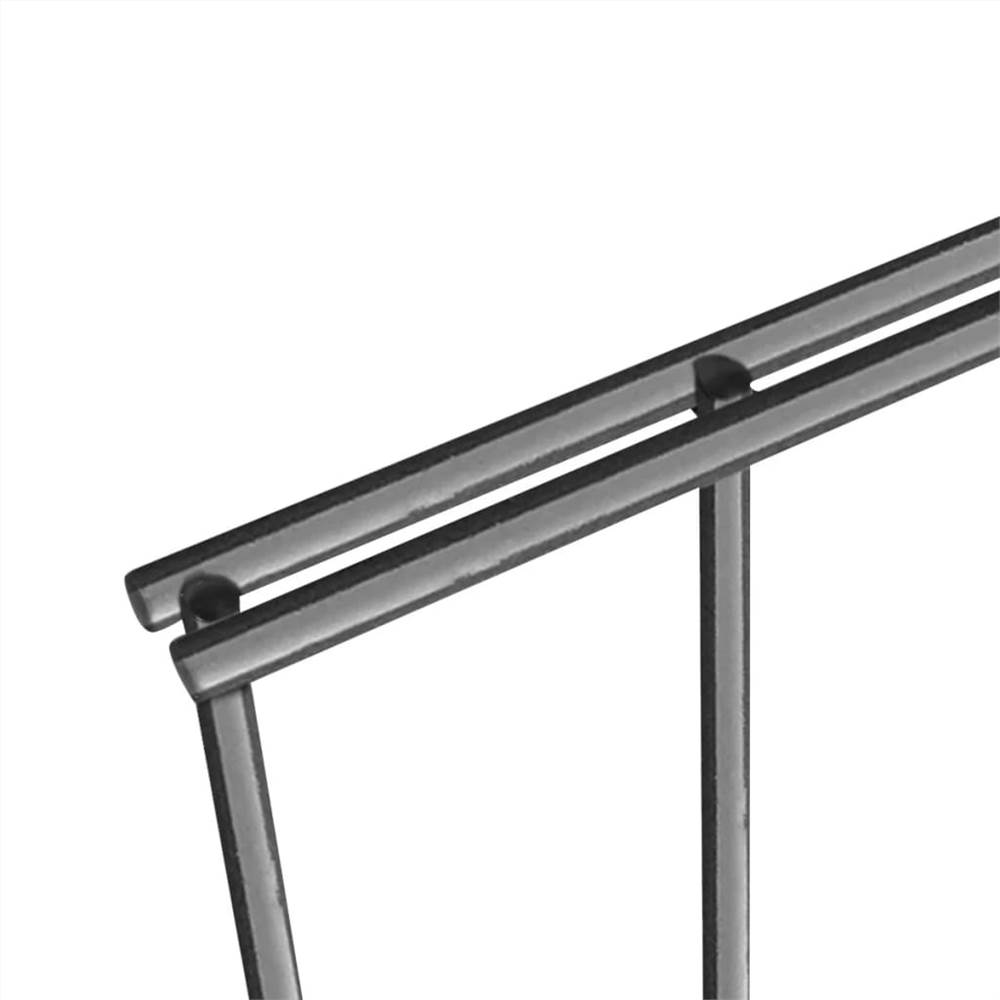 Fence Panel with Posts Powder-coated Iron 6x1.2 m Anthracite